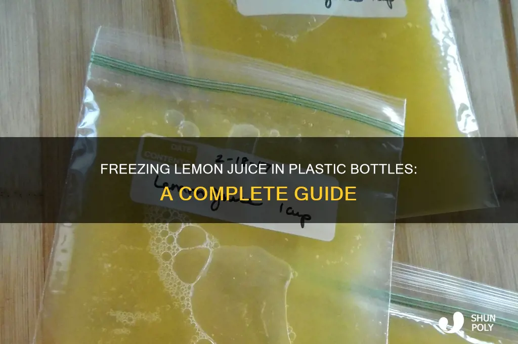 can you freeze lemon juice in plastic bottles