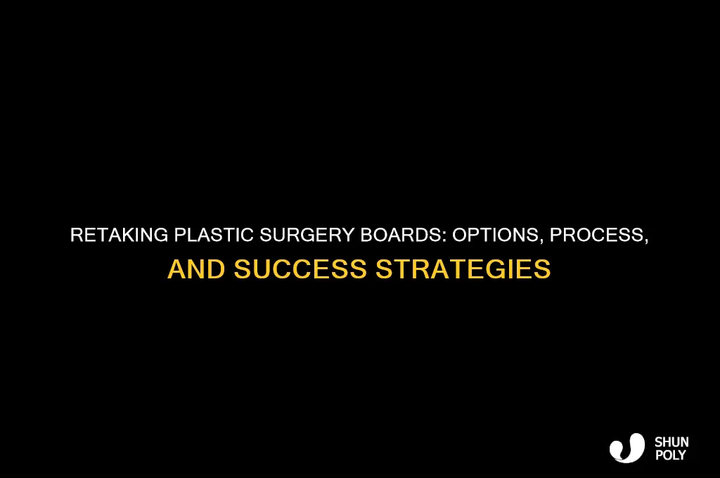 can you get retakes on boards exam plastic surgery