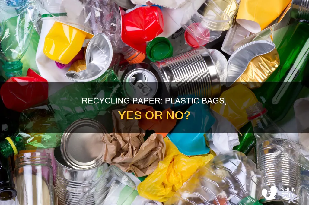 can you leave out paper recycling in plastic bag