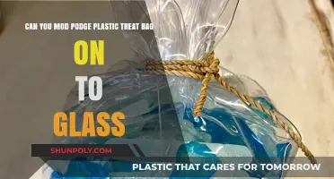How to Mod Podge Plastic Treat Bags onto Glass