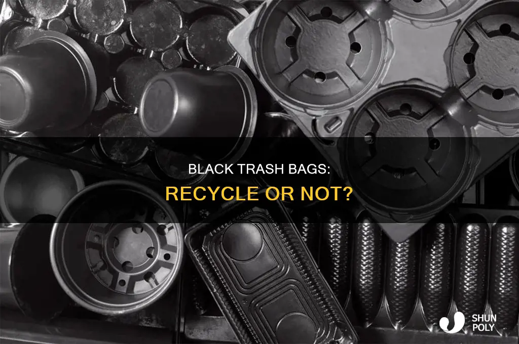 can you recycle black trash bags with other plastic bags