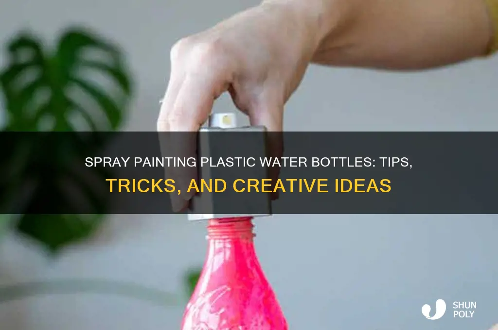 can you spray paint plastic water bottles