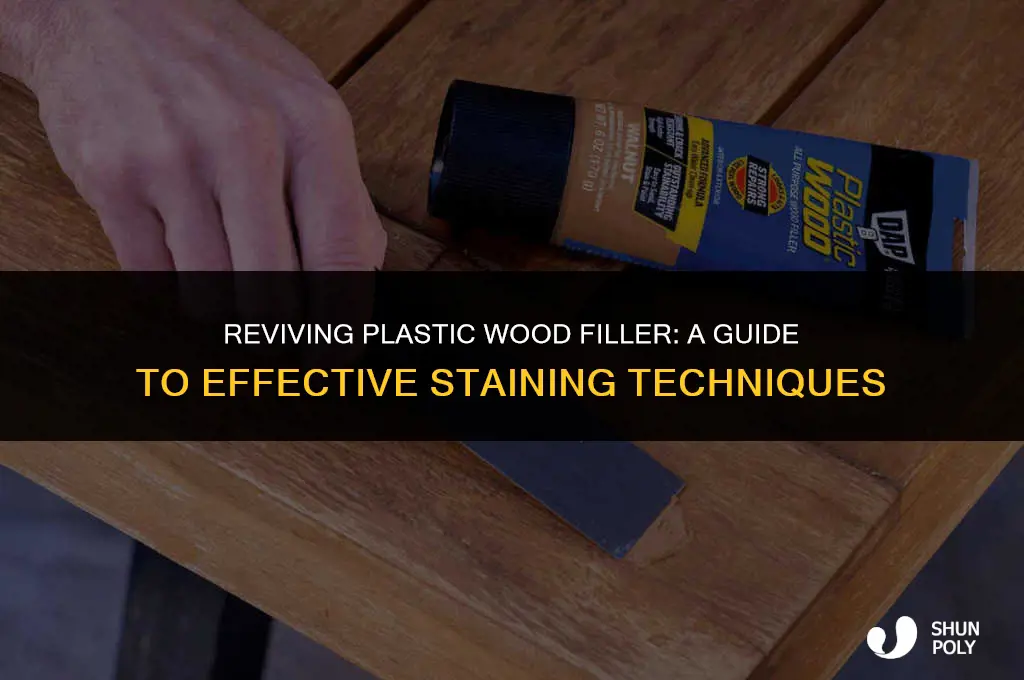 can you stain plastic wood filler