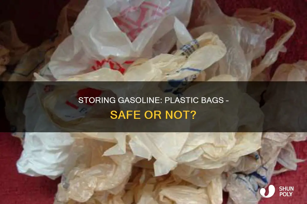 can you store gasoline in plastic bags