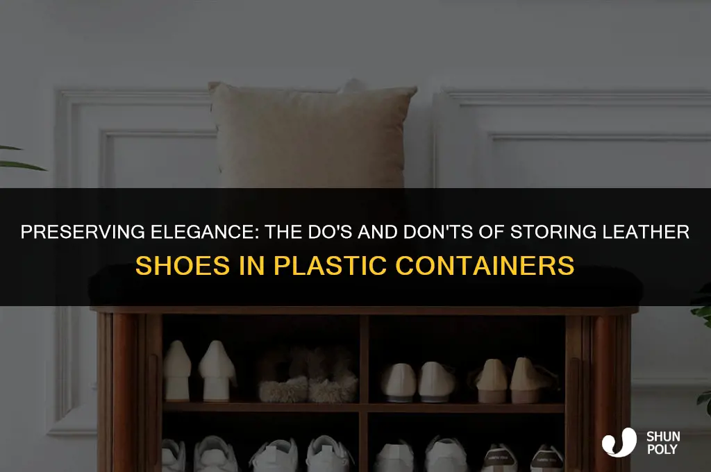 can you store leather shoes in plastic containers
