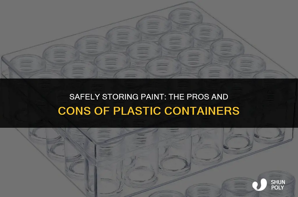 can you store paint in plastic containers