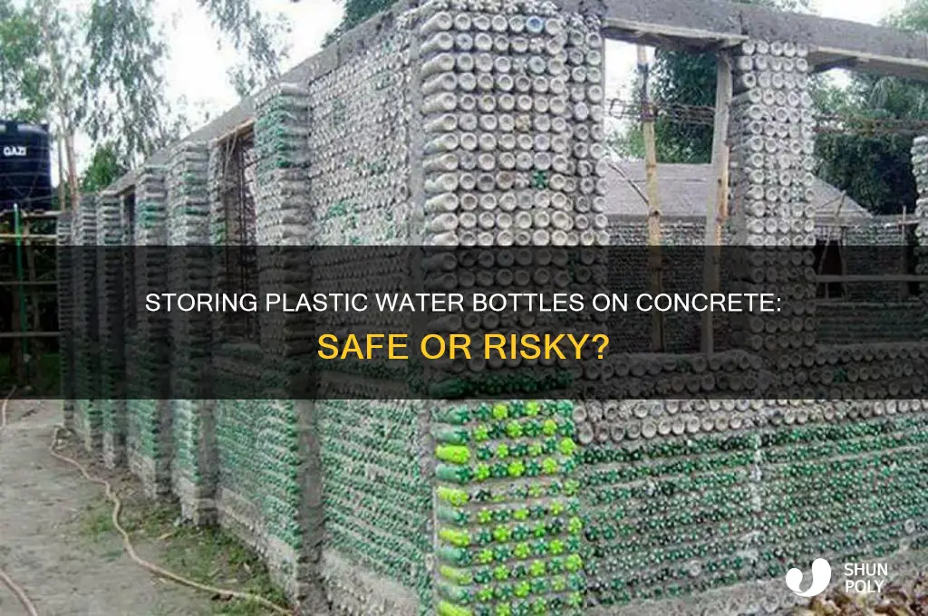 can you store plastic water bottles on concrete floor