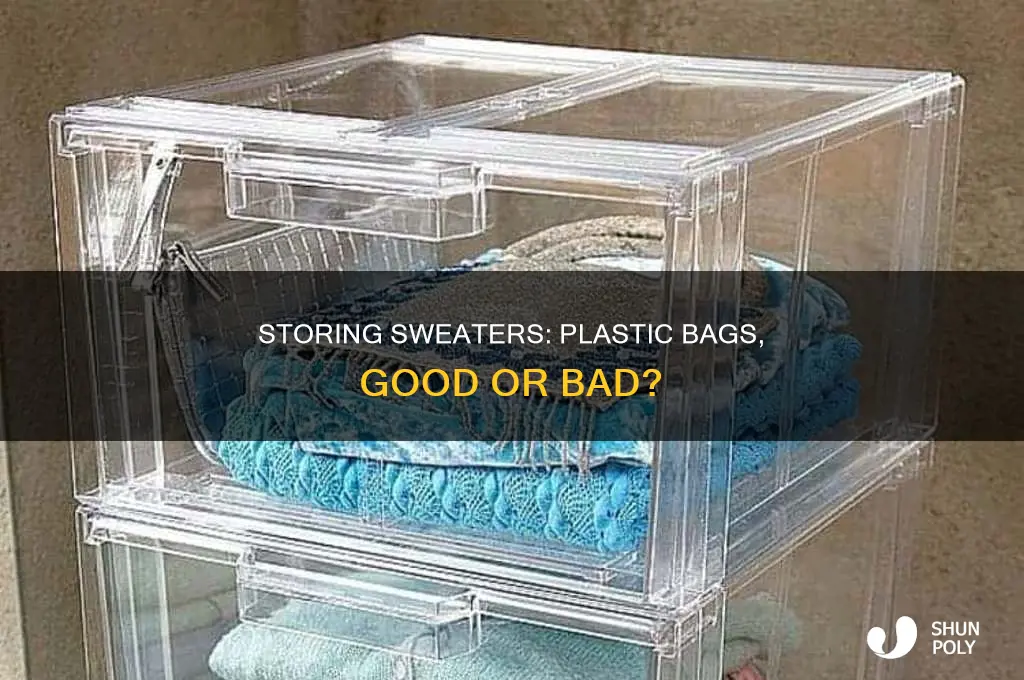 can you store sweaters in plastic bags