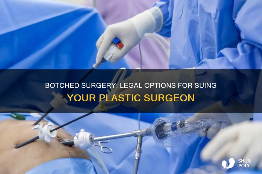 can you sue a plastic surgeon for a botched surgery