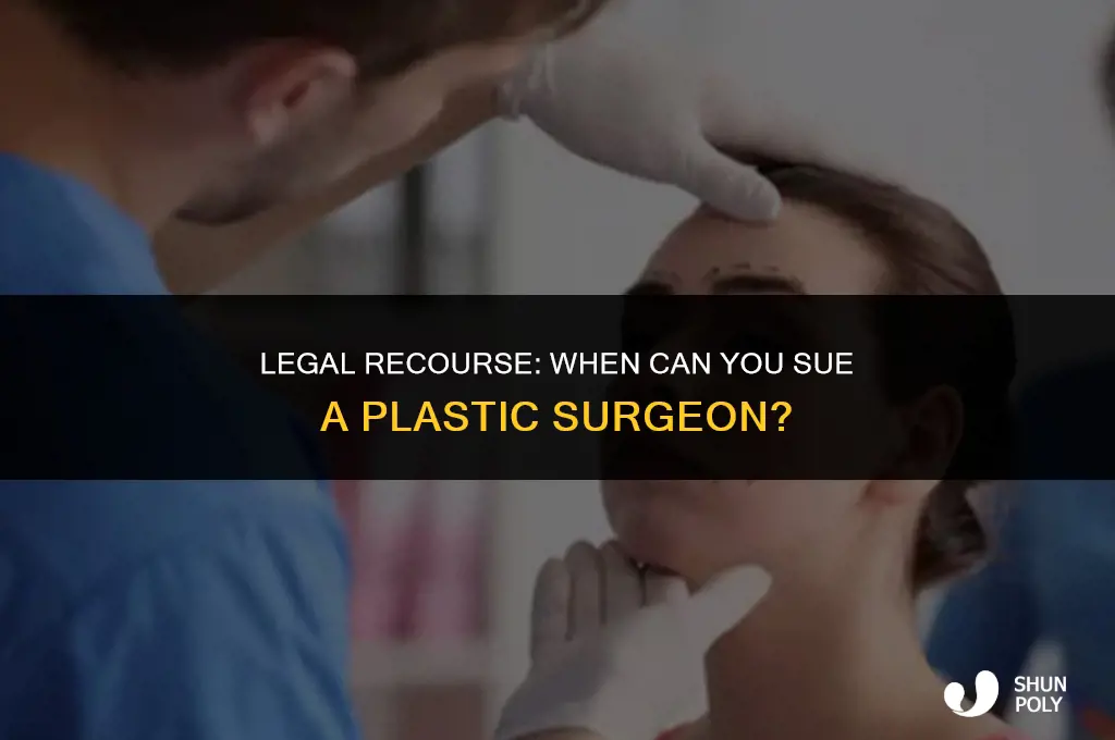 can you sue plastic surgeon