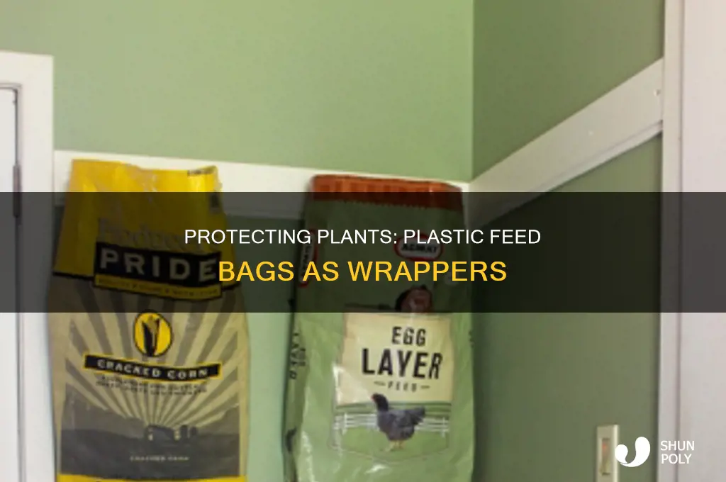 can you use plastic feed bags to wrap plants