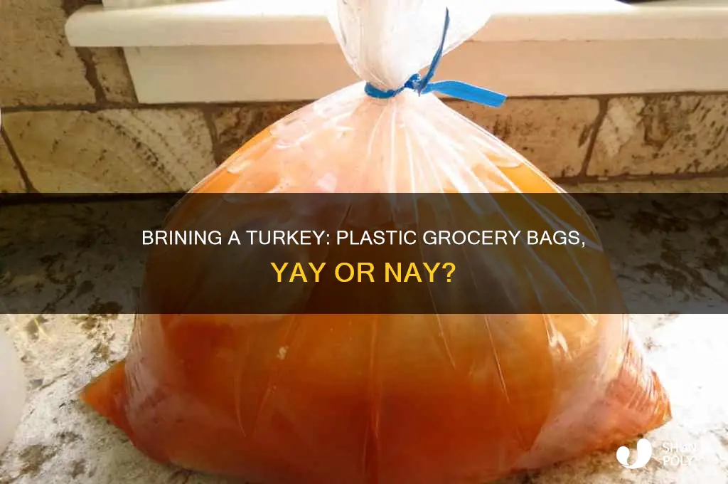 can you use plastic grocery bags to brine a turkey