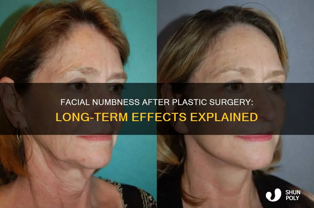 can your face feel numb years after plastic surgery