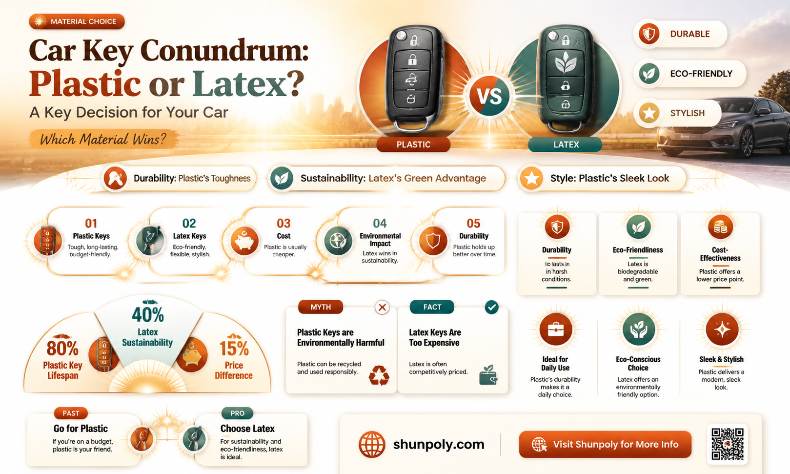 are car keys plastic or latex
