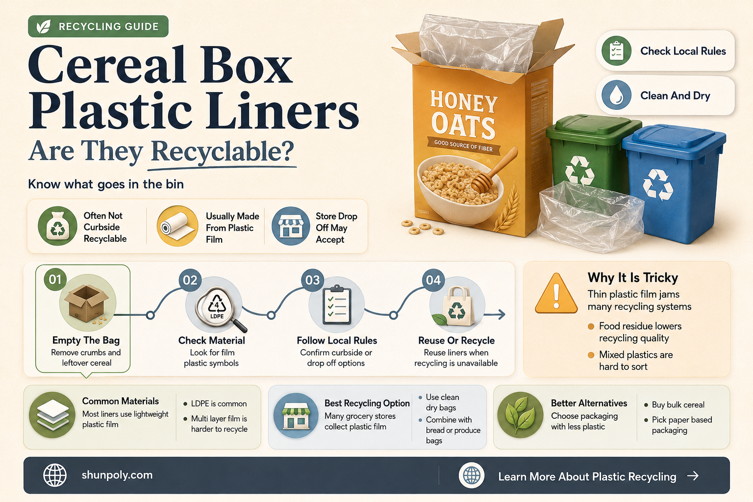 are plastic cereal box liners recyclable