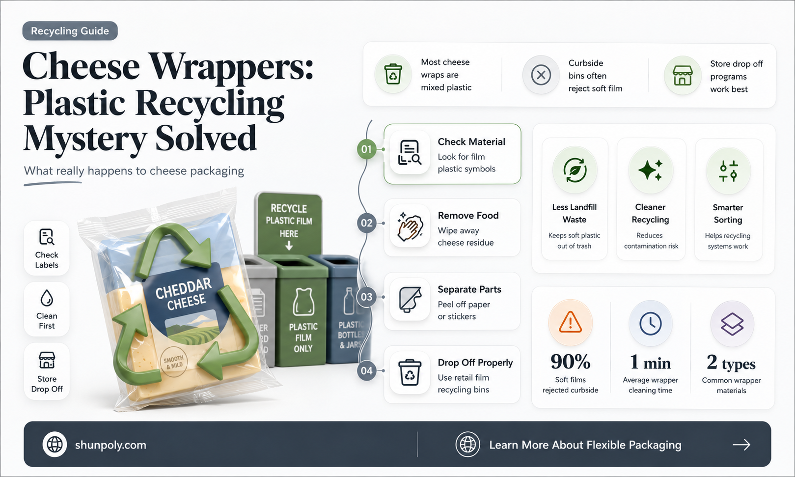 are plastic cheese wrappers recyclable