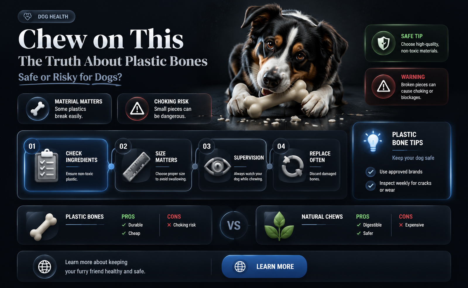 are plastic bones safe for dogs