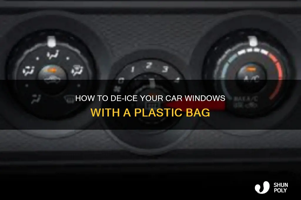 de-ice car windows plastic bag