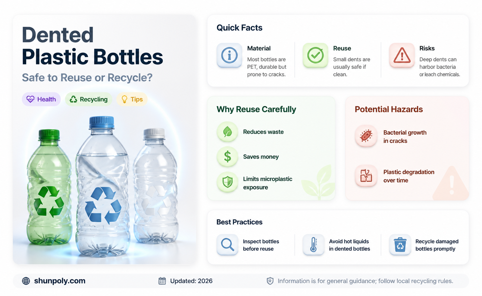 are dented plastic bottles safe