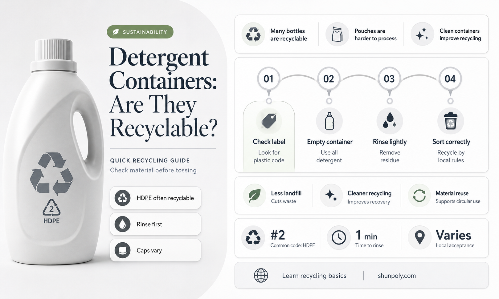 are plastic detergent containers recyclable
