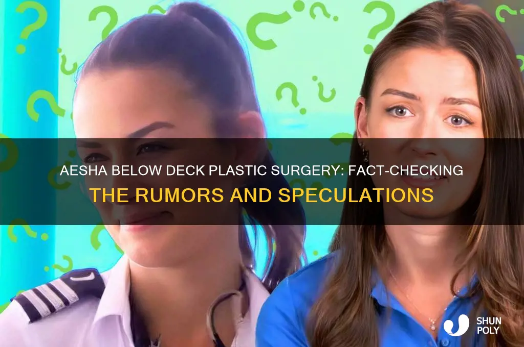 did aesha below deck have plastic surgery