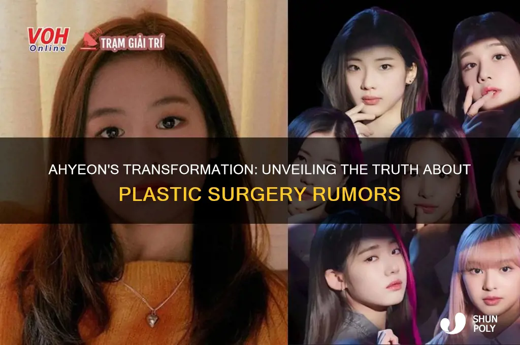 did ahyeon get plastic surgery
