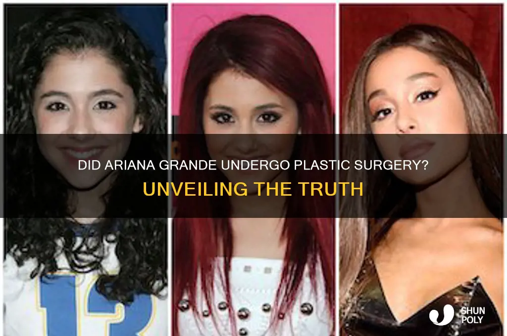 did arian grande get plastic surgery
