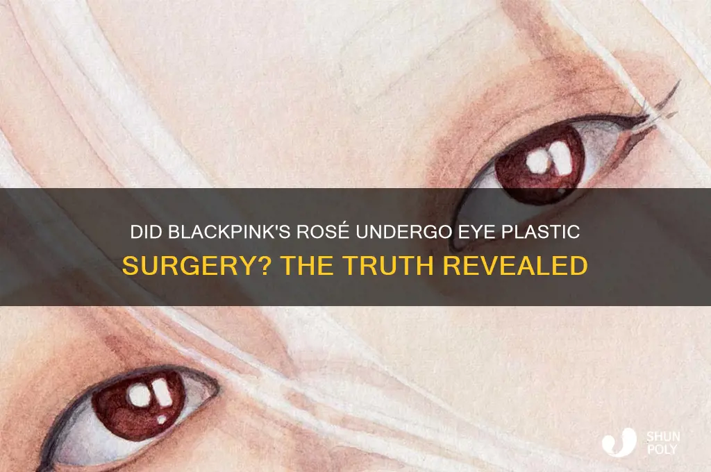 did blacppink rose do plastic surgery on her eyes