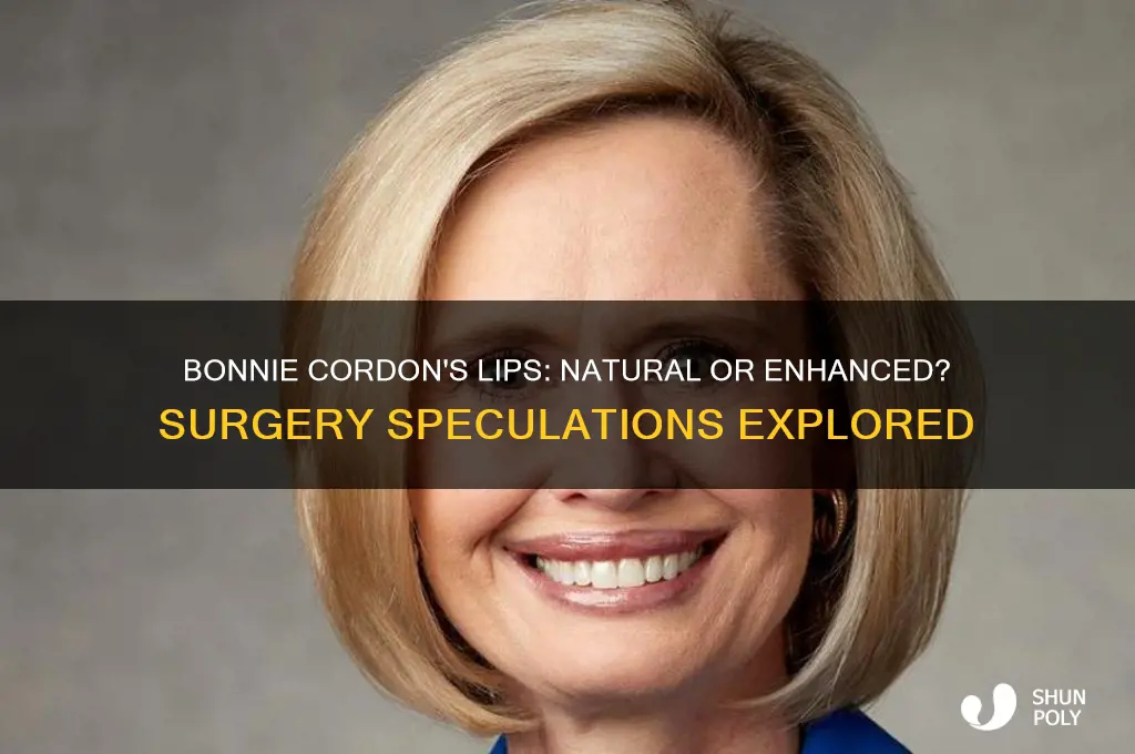 did bonnie cordon have plastic surgery on her lips