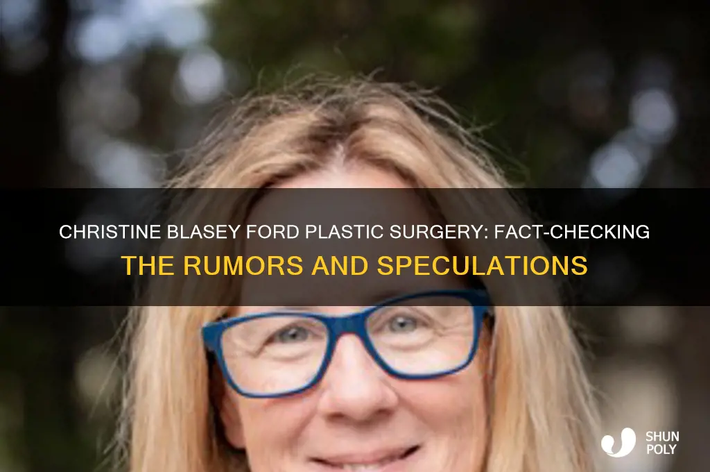did christine blasey ford have plastic surgery