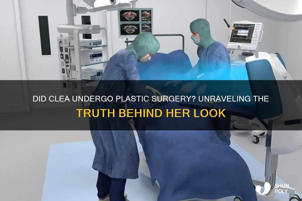 did clea get plastic surgery