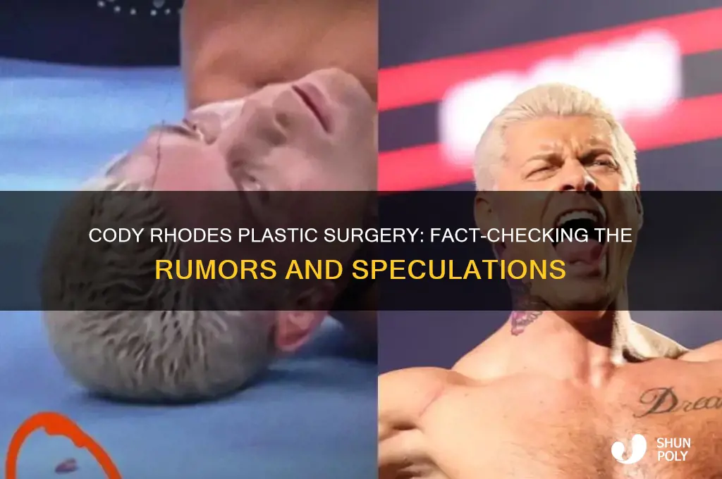 did cody rhodes gete plastic surgery