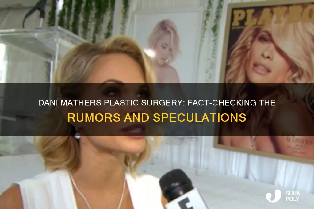 did dani mathers have plastic surgery