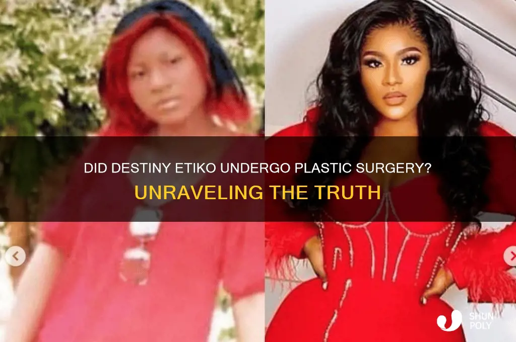 did destiny etiko did plastic surgery