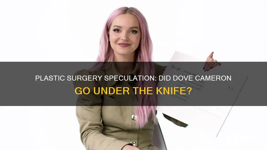did dov cameron have plastic surgrey