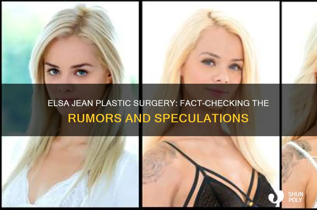 did elsa jean get plastic surgery