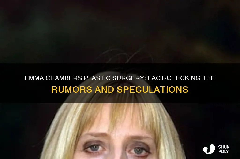 did emma chambers have plastic surgery