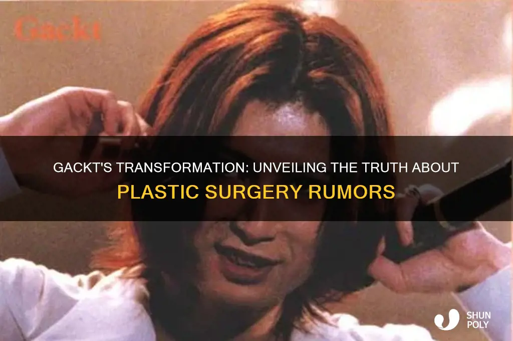 did gackt get plastic surgery done