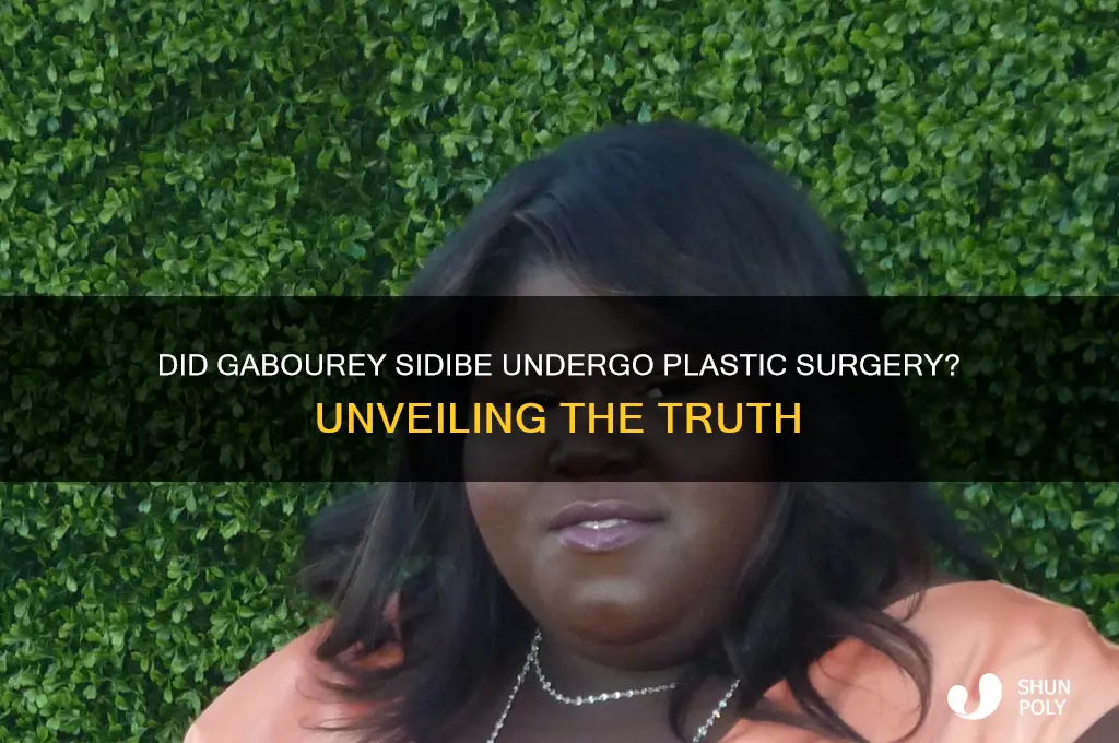 did garbourey have plastic surgery