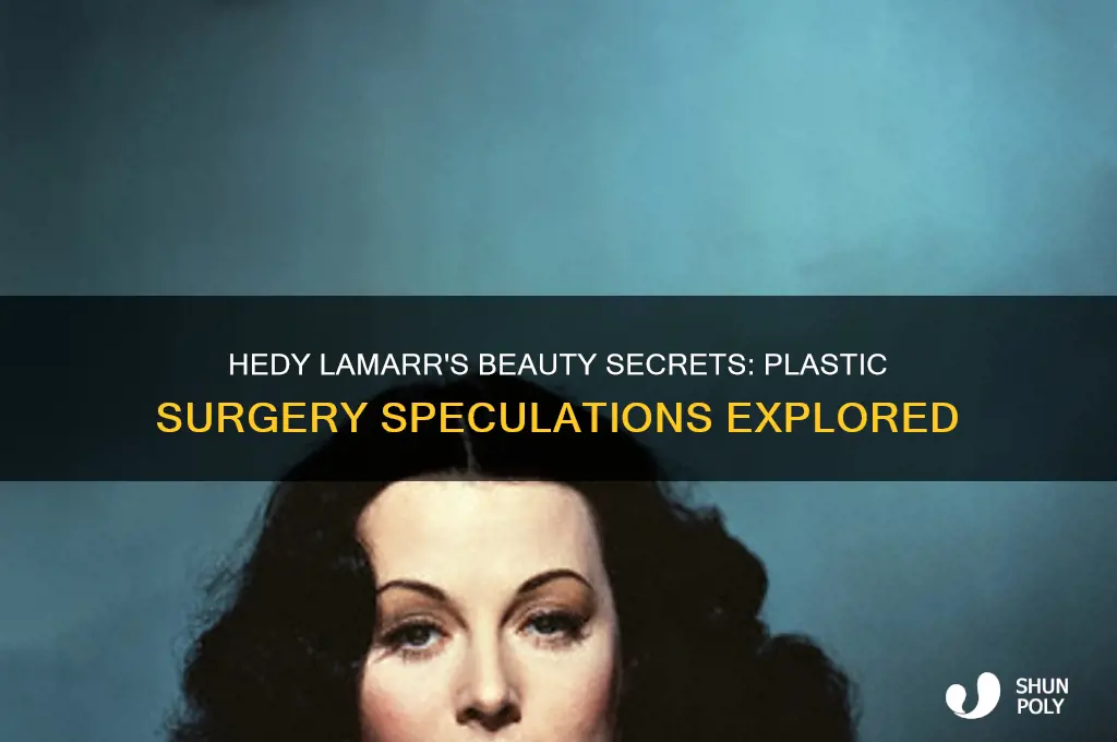 did hedy lanar have plastic surgery