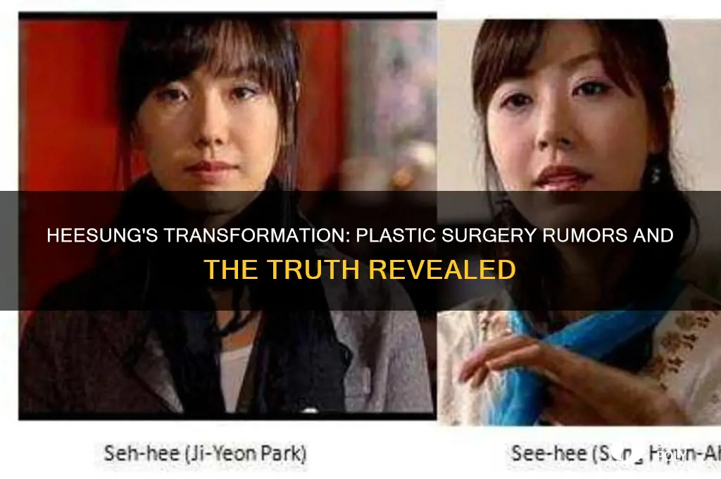 did heesung get plastic surgery
