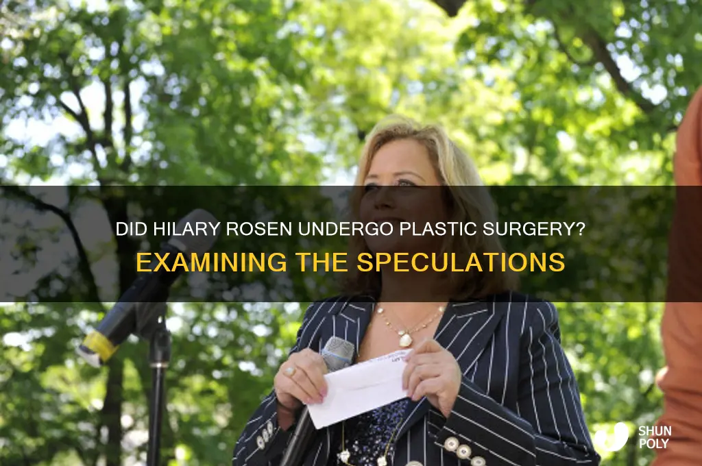 did hilary rosen have plastic surgery