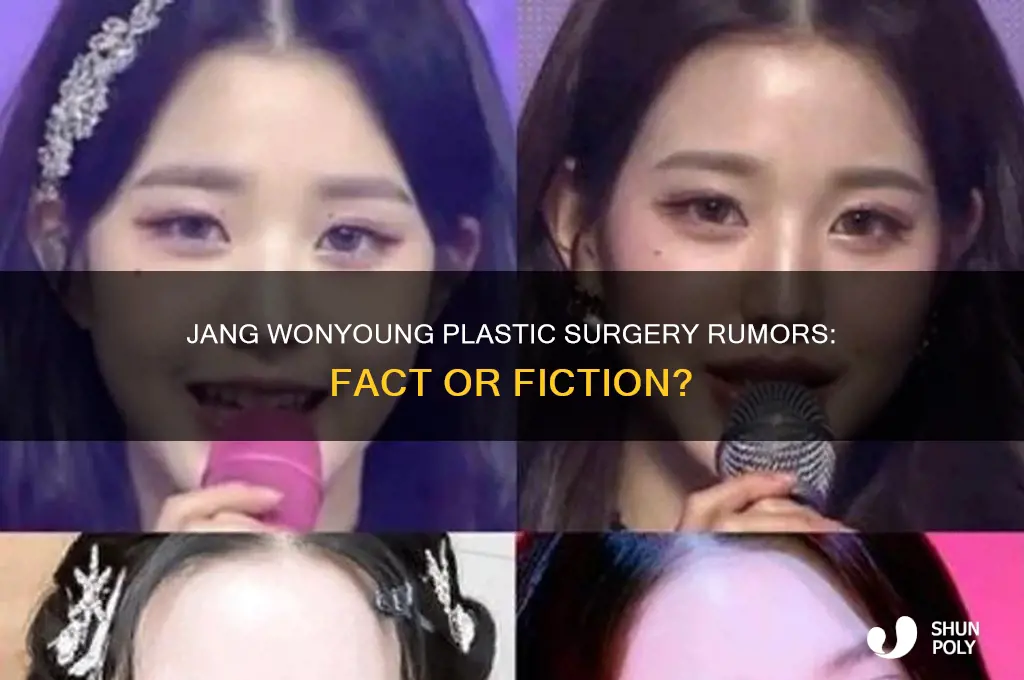 did jang wonyoung get plastic surgery