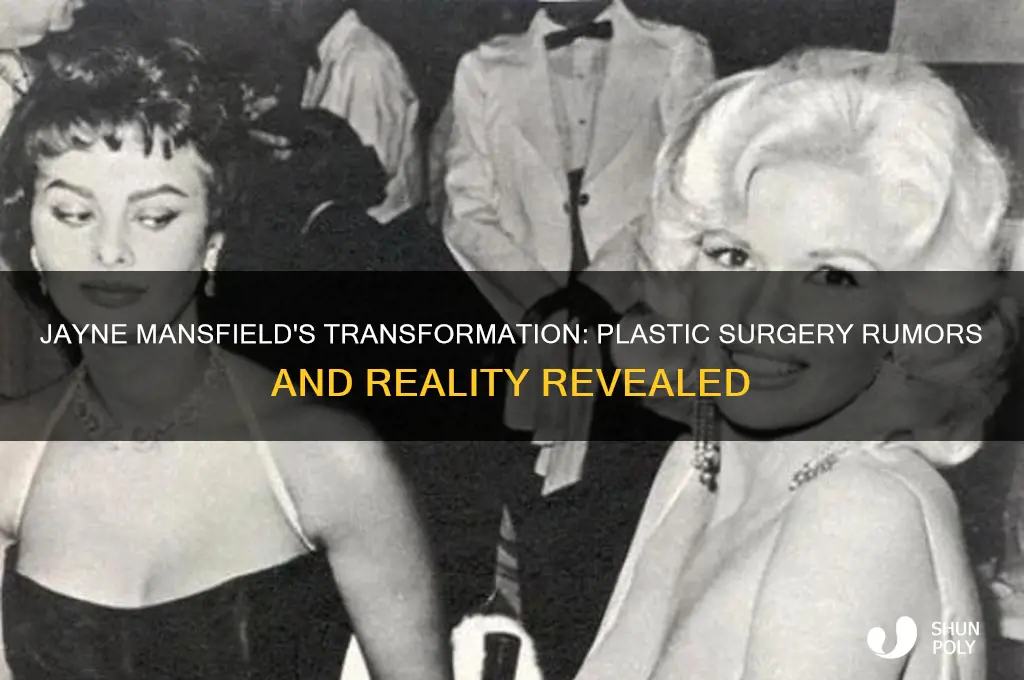 did jayne mansfield have plastic surgery
