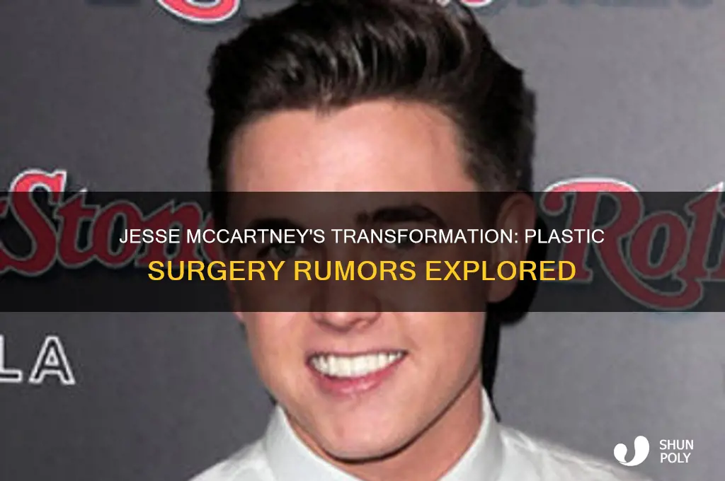 did jesse mccartney get plastic surgery
