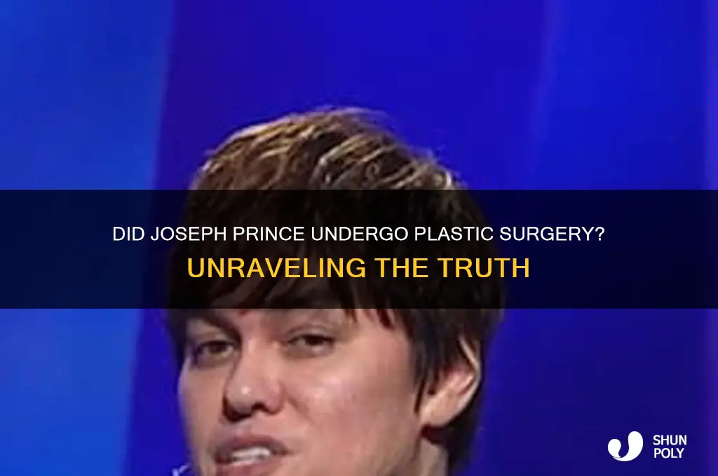 did joseph prinve gave plastic surgeon