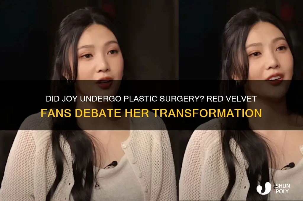 did joy get plastic surgery red velvet