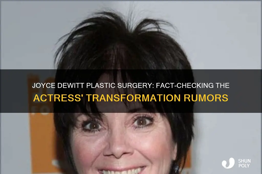 did joyce dewitt have plastic surgery