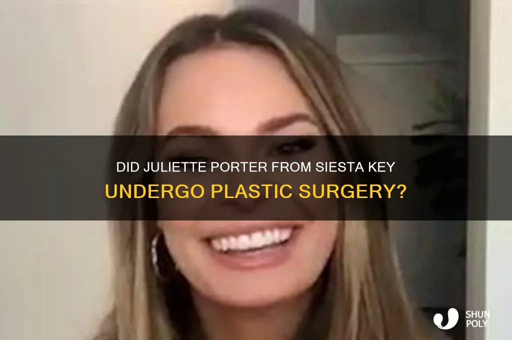 did juliette from siesta key get plastic surgery