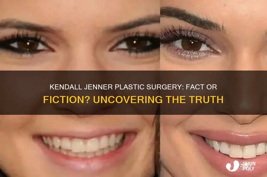 did kendall jenner did plastic surgery